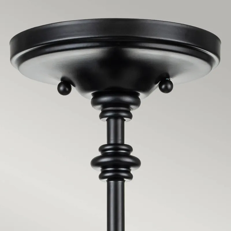 Lampa wisząca Pickering Lane, 3-punktowa, czarna