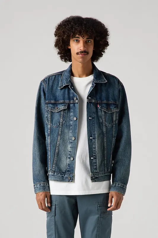 Levi's Trucker Jacket Dark Indigo Maat: XL | Spijkerjassen Outlet | Heren | Blauw