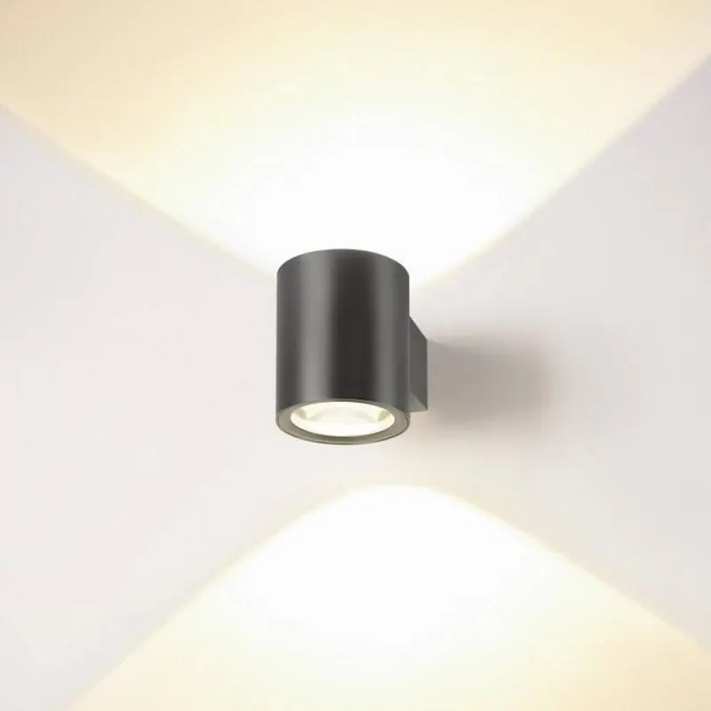 Kinkiet LED SLV Oculus, kolor brązowy, średnica 9 cm, funkcja „ściemniana do