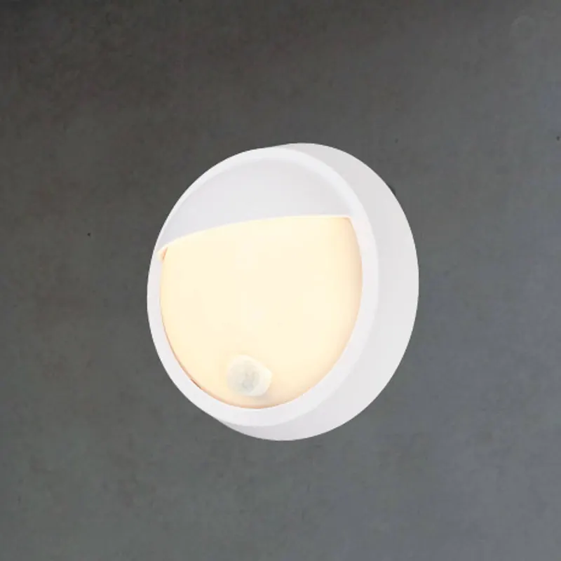 Kinkiet zewnętrzny LED 3785016 biały czujnik ruchu Ø 17 cm