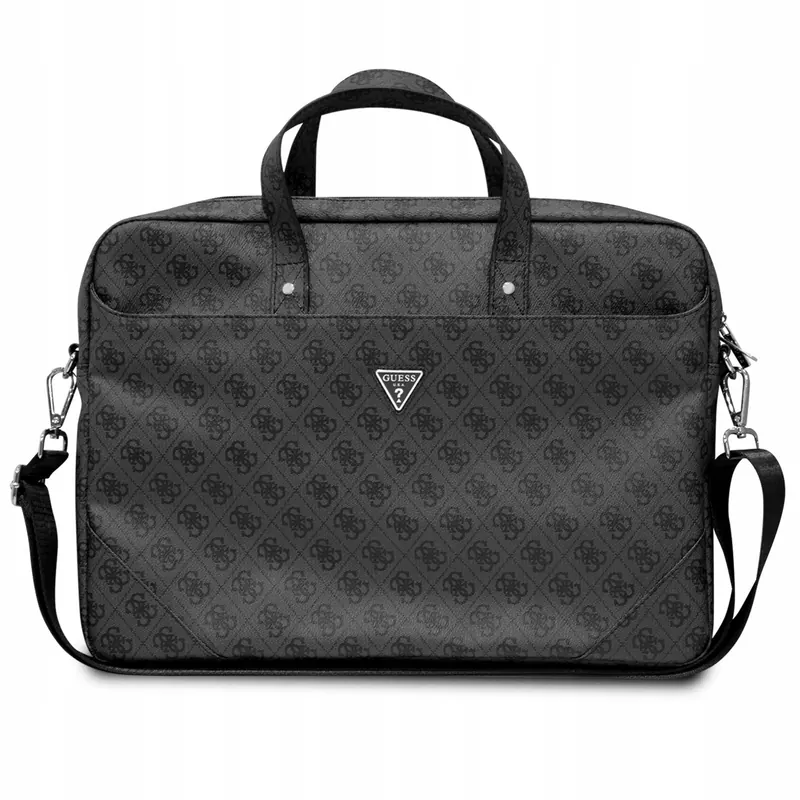 Torba Guess Saffiano 4G Triangle Logo na laptopa 16'' czarna Guess
