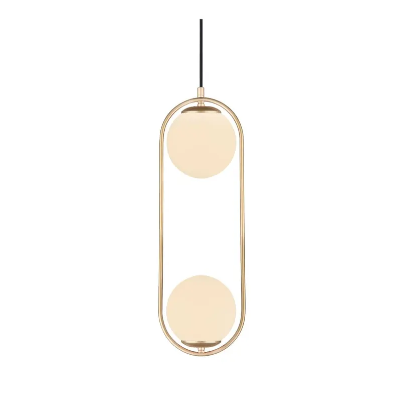 Lampa wisząca w kolorze złota ze szklanym kloszem ø 20 cm Arch – Squid Lighting