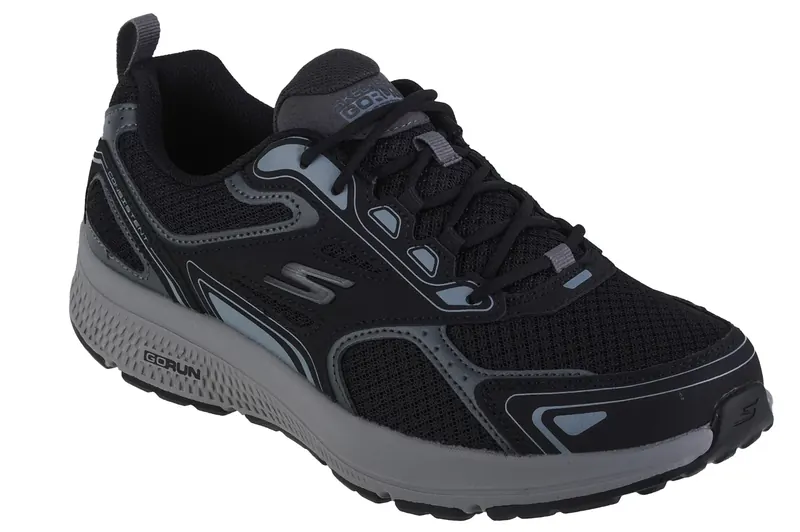Skechers Go Run Consistent 220034-BKGY, Męskie, Czarne, buty do biegania, tkanina, rozmiar: 41
