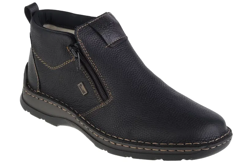 Rieker Booties 05398-00, Męskie, Czarne, trzewiki, skóra licowa, rozmiar: 41