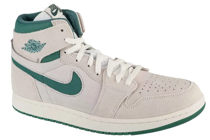 Air Jordan 1 Zoom CMF 2 DV1307-130, Męskie, Szare, buty sneakers, skóra zamszowa, rozmiar: 40,5