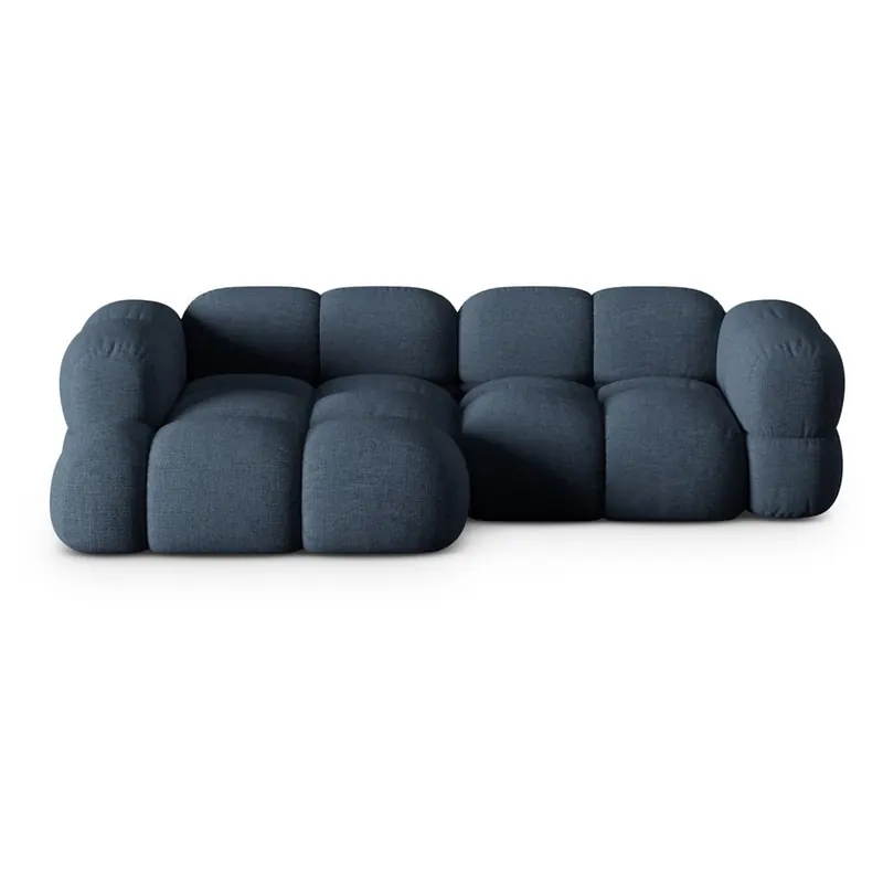 Ciemnoniebieski narożnik (lewostronny/z szezlongiem) Loretto – Cosmopolitan Design