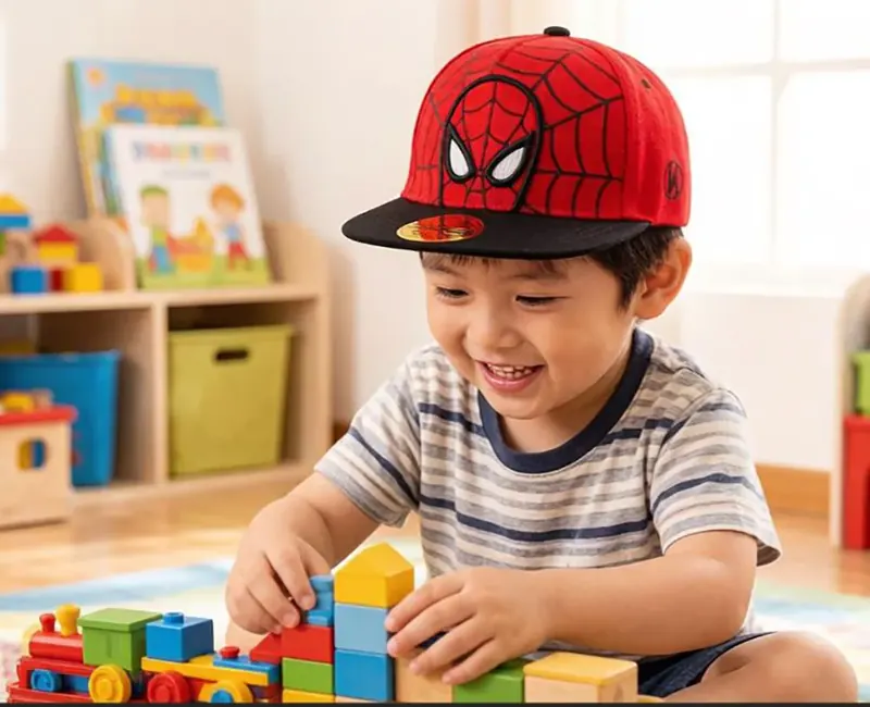 Czapki z daszkiem dla dzieci i niemowląt z motywem Spidermana z popularnych anime z 2026 roku, wiosenne czapki typu snapback, regulowane czapki hip-hopowe.