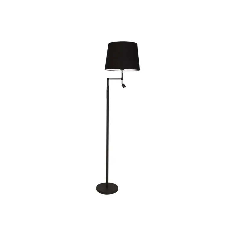 By Rydéns Orlando Lampa podłogowa z lampką do czytania, czarna