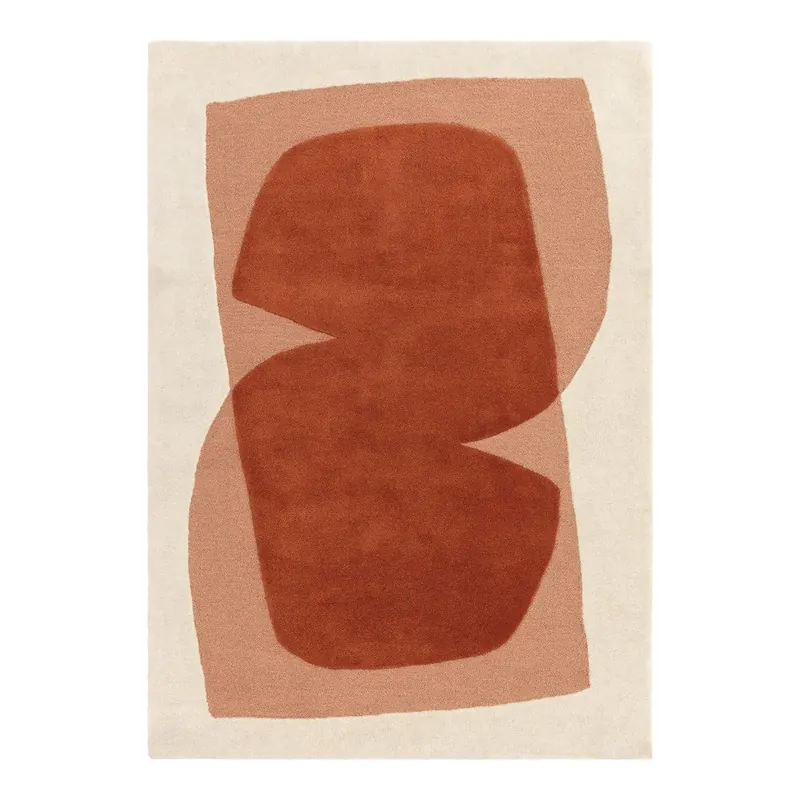Pomarańczowy/beżowy wełniany dywan tkany ręcznie 120x170 cm Kinney – MADE