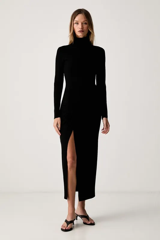 Le Privé sukienka bodycon z wiskozą SAPHIRA NOIR
