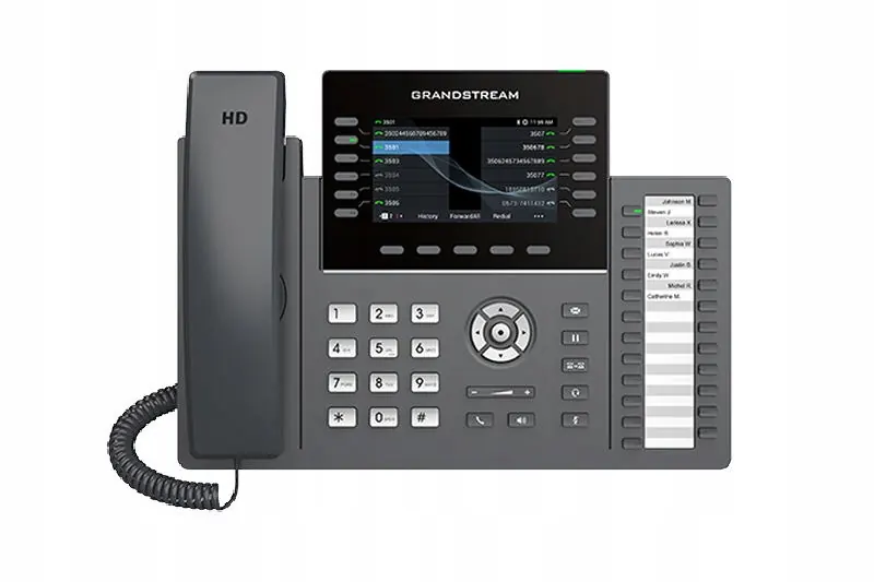 Grandstream Networks GRP2636 VoIP telefón 12 liniek LCD Wi-Fi Čierna