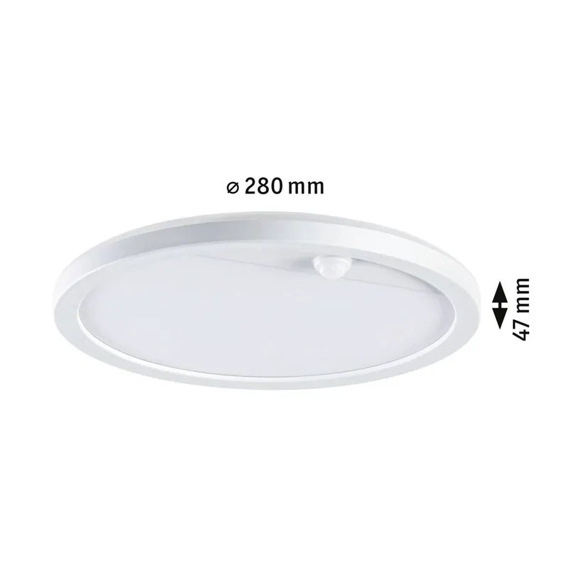 Kinkiet LED z czujnikiem Paulmann Lamina, biały, Ø 28 cm, CCT, IP44