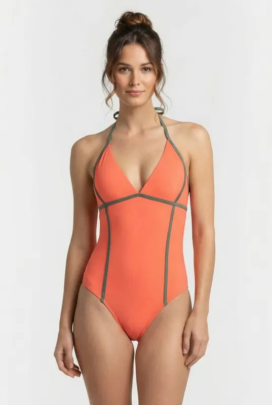 Arena Women's Pro_file Swimsuit Tie Back Calypso Coral-sage Maat: XS | Badpakken Outlet | Dames | Blauw
