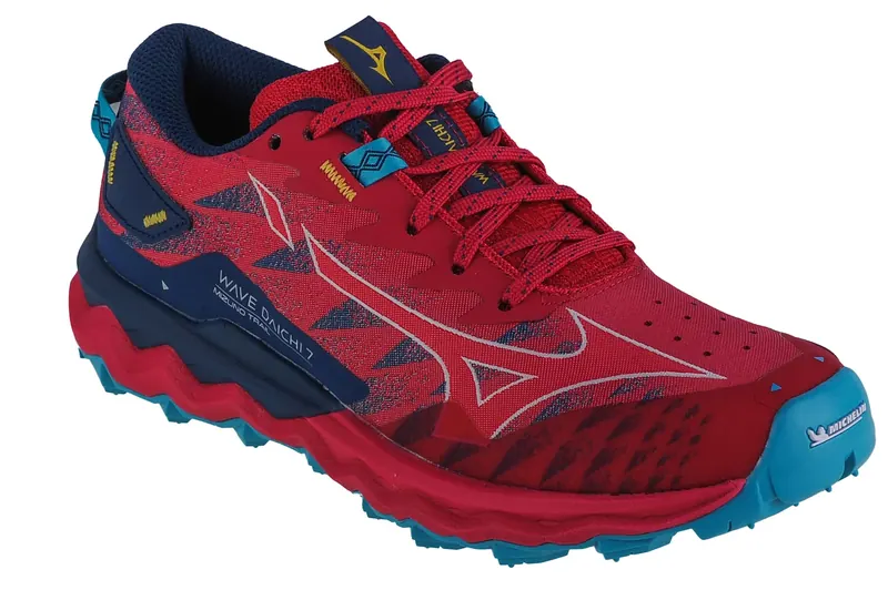 Mizuno Wave Daichi 7 J1GK227141, Damskie, Czerwone, buty do biegania, tkanina, rozmiar: 38,5