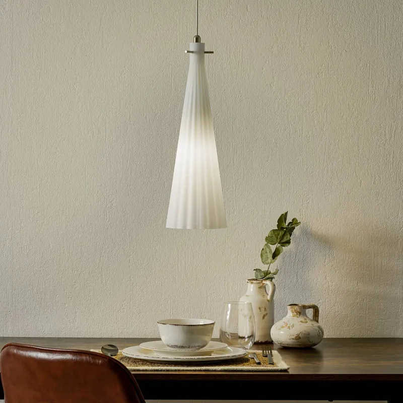 Lampa wisząca Costa Rica ze szkła, biała
