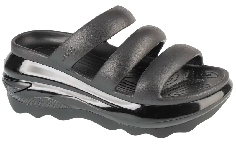 Crocs Classic Mega Crush Tripe Strap 209842-001, Damskie, Czarne, klapki, syntetyk, rozmiar: 41/42