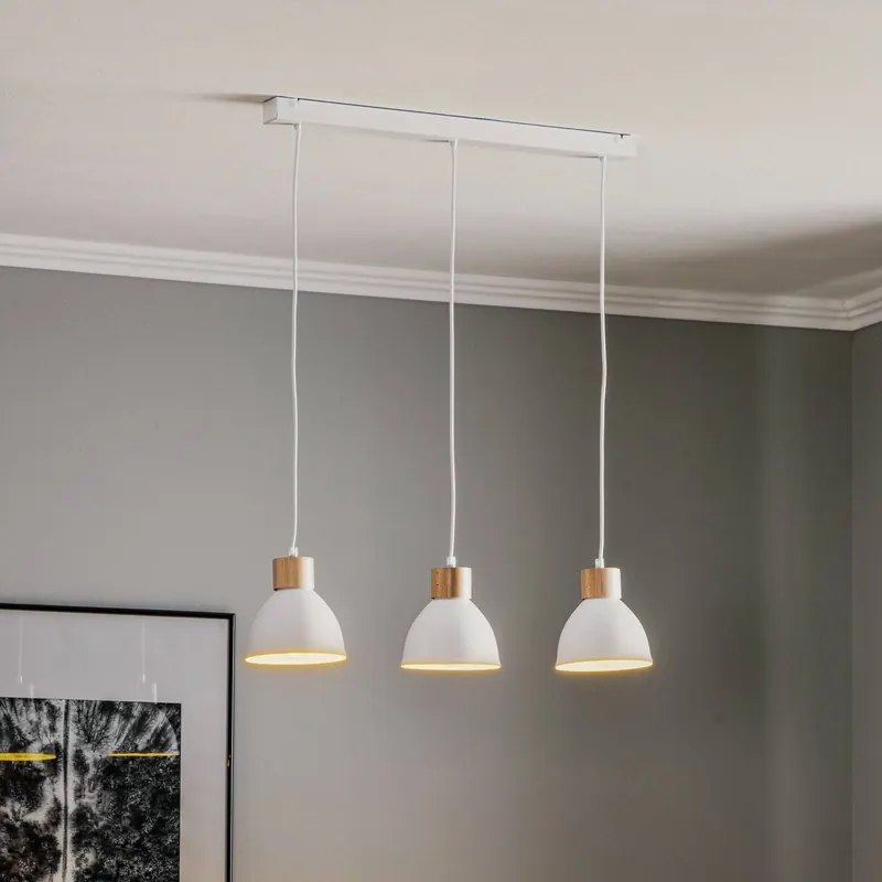 Lampa wisząca Envostar Tira, 3-punktowa, biała