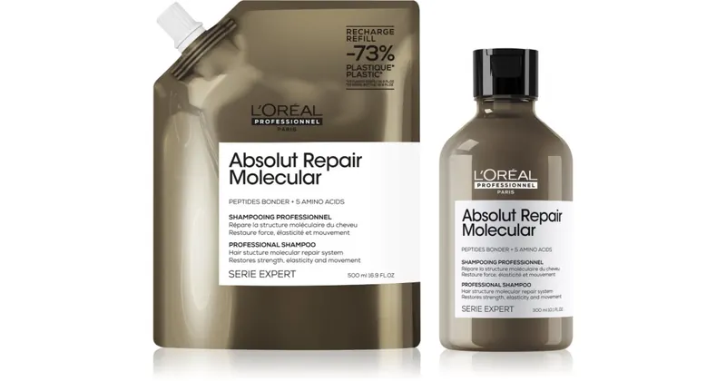 L'Oréal Professionnel Expert Series Absolut Repair Molecular wygodne opakowanie do włosów zniszczonych 2 sztuki