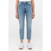 French Connection Stretch Denim Cigarette Fit Ankle Length Jeans 28 Inch Bleac Maat: 6 | Straight Jeans Outlet | Dames | Blauw