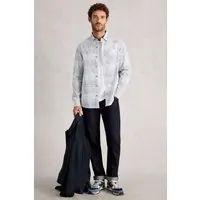 White Stuff Finsbury Geo Print Shirt Blue Print Maat: M/R | Casual Overhemden Outlet | Heren | Blauw