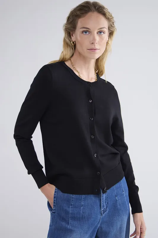 Summum Woman Short Cardigan Soft Viscose Polyamide Knit Black Maat: M | Cardigans Outlet | Dames | Zwart