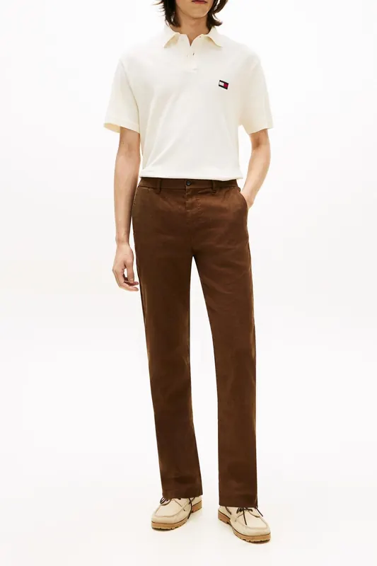 Tommy Hilfiger Denton Sorona Linen Legacy Brown Maat: W32L32 | Chino's Outlet | Heren | Bruin
