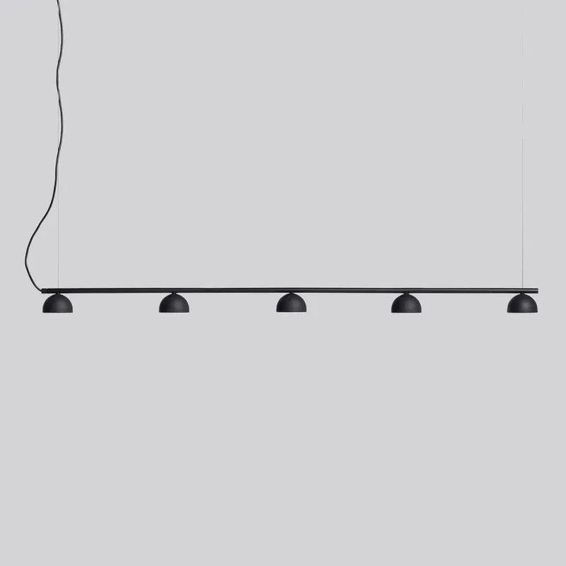 Northern Blush żyrandol LED, 5-pkt., czarny