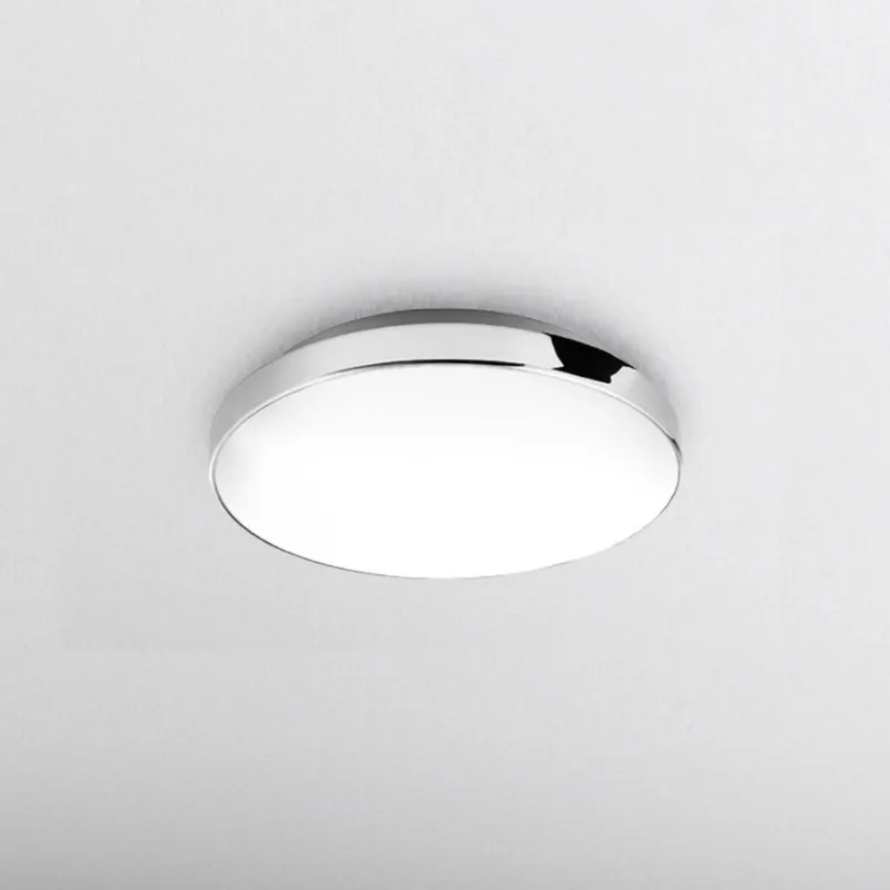 Lampa sufitowa LED Malbona, chromowana rama, Ø 28,5 cm