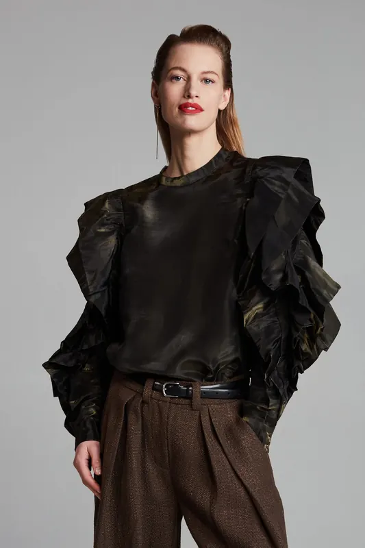 POM Amsterdam Top - Gloria Maat: 38 | Blouses Outlet | Dames | Zwart