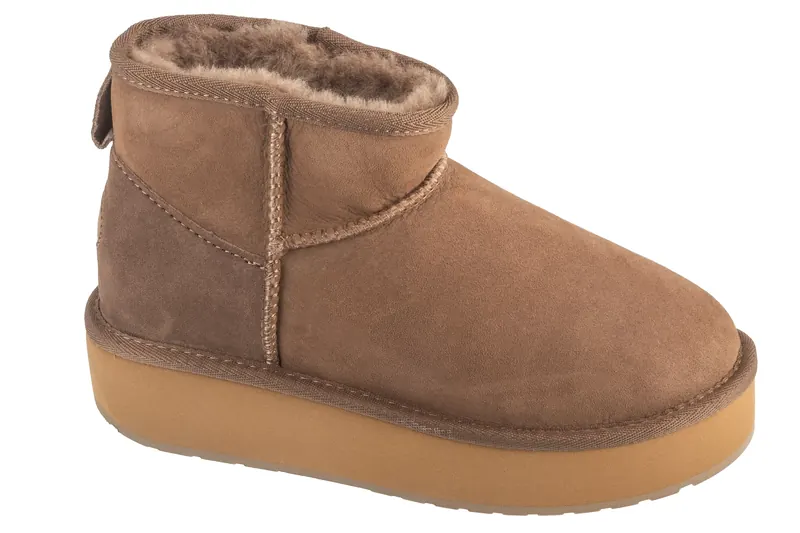 EMU Australia Stinger Micro Flatform 2.0 W13296-MUSH, Damskie, Brązowe, buty zimowe, skóra zamszowa, rozmiar: 37