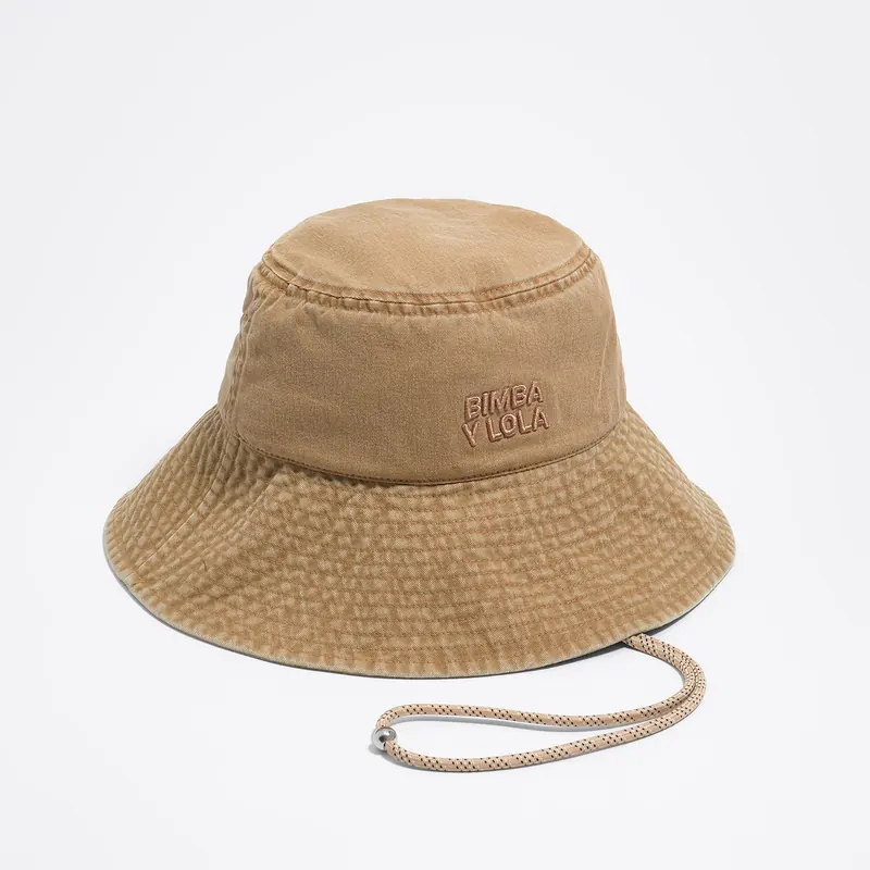 Czapka bawełna efekt sprania camel