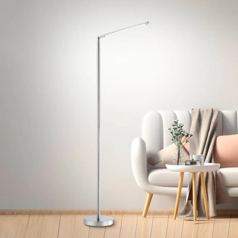 Lampa stojąca LED Dawda ze ściemnianym, stalowa
