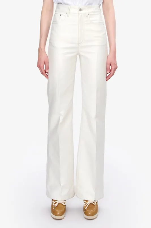 A.P.C. Jeans Domino Chalk Maat: W25 | Straight Jeans Outlet | Dames | Wit