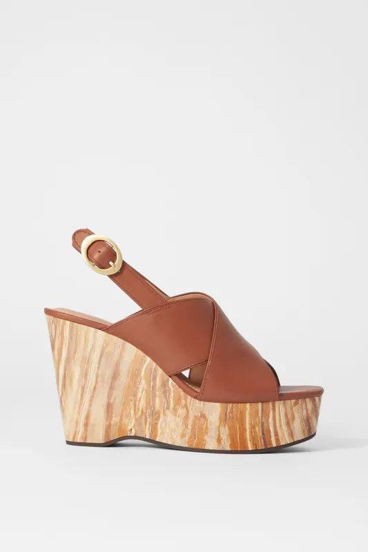 & Other Stories Bobbi Wedge Sandalette Brown Maat: 38 | Sandalen Outlet | Dames | Bruin
