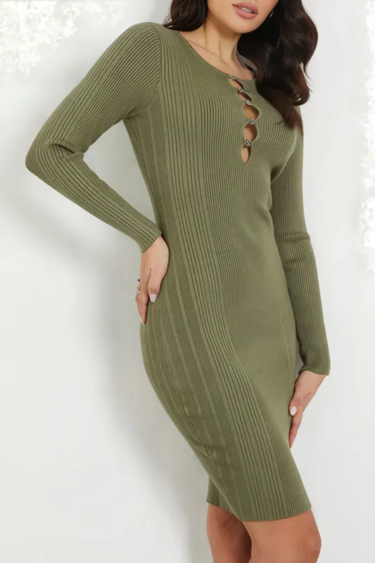GUESS  Eco Ls Alphabet Charm Melissa Drs Lichen Leaf Green Maat: XS | Mini Jurken Outlet | Dames | Groen