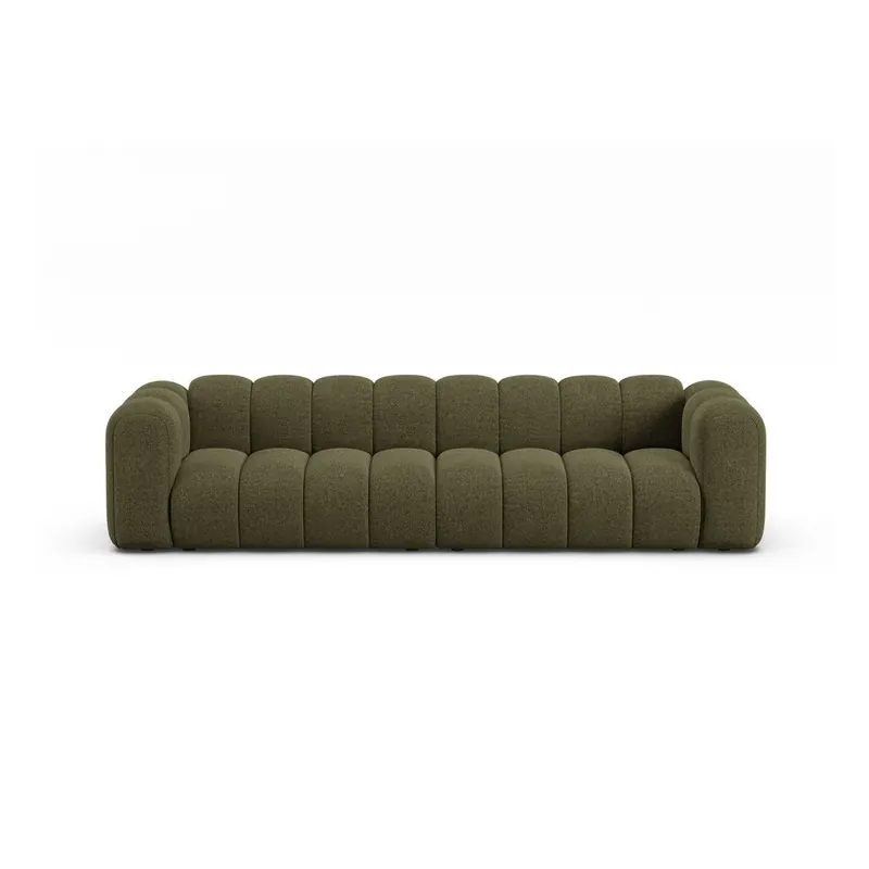 Zielona sofa z tkaniny szenilowej 290 cm Lupine – Micadoni