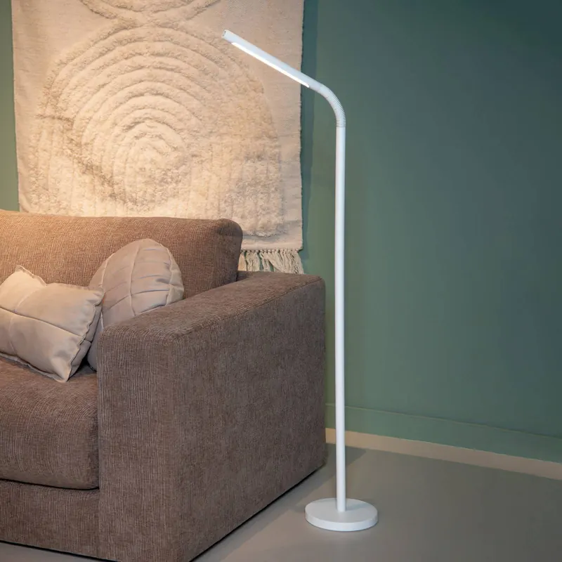 Akumulatorowa lampa stojąca LED Gilly, biała