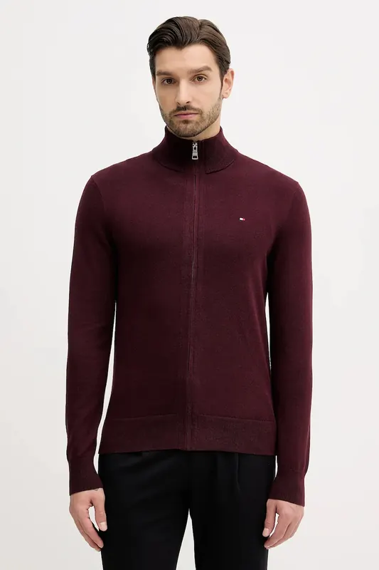 Tommy Hilfiger sweter rozpinany męski z bawełną