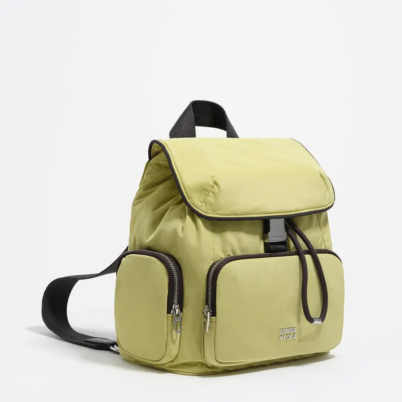 Plecak pocket średni nylon blada limonka