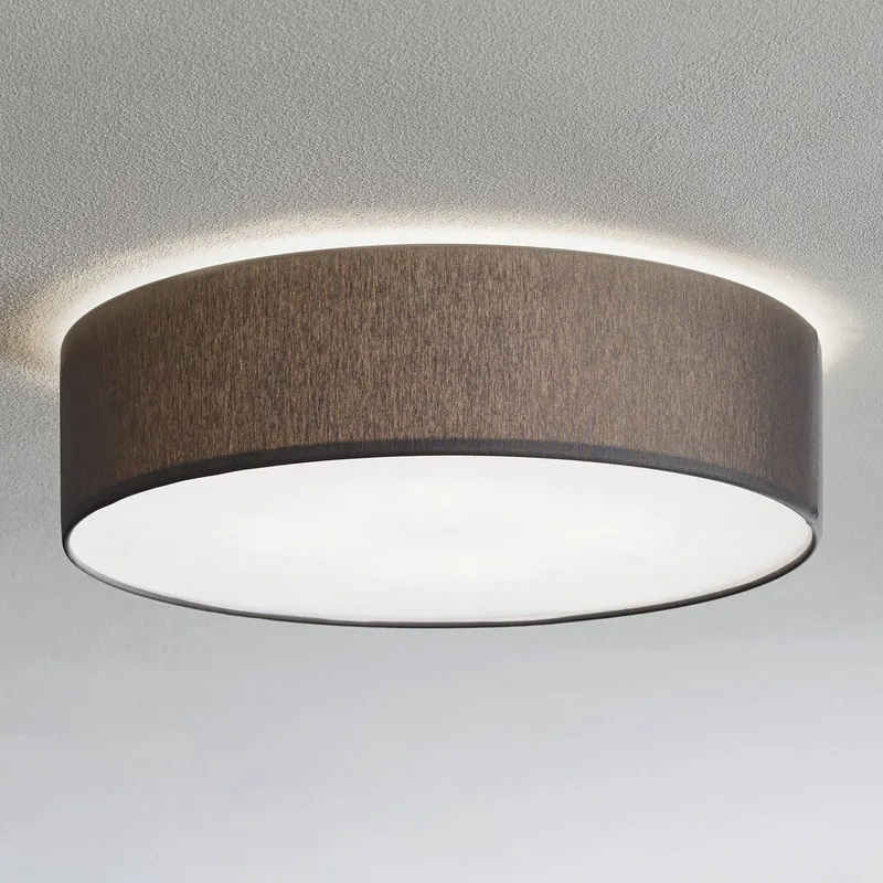 Lampa sufitowa Rondo, szara Ø 45 cm