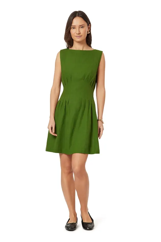 Scotch & Soda Boat Neck Dress Garden Green Maat: XL | Mini Jurken Outlet | Dames | Groen