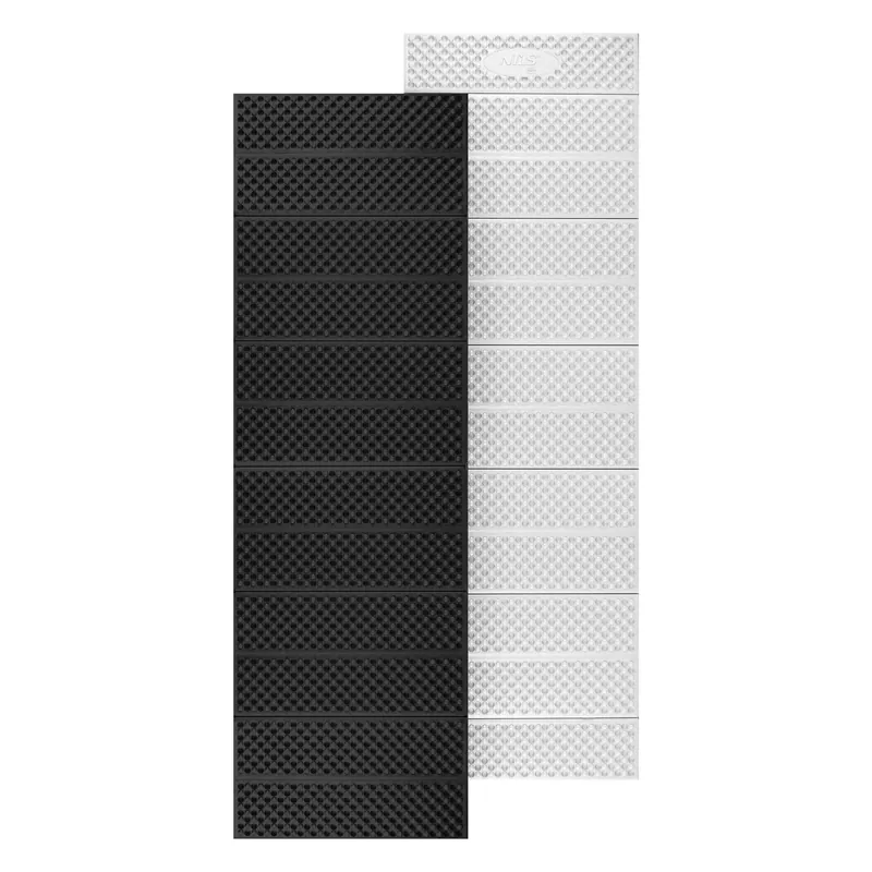 NILS CAMP NC17103 KARIMATA SKŁADANA TURYSTYCZNA Z PODBICIEM ALUMINIOWYM + XPE 195 CM CZARNA (one size)