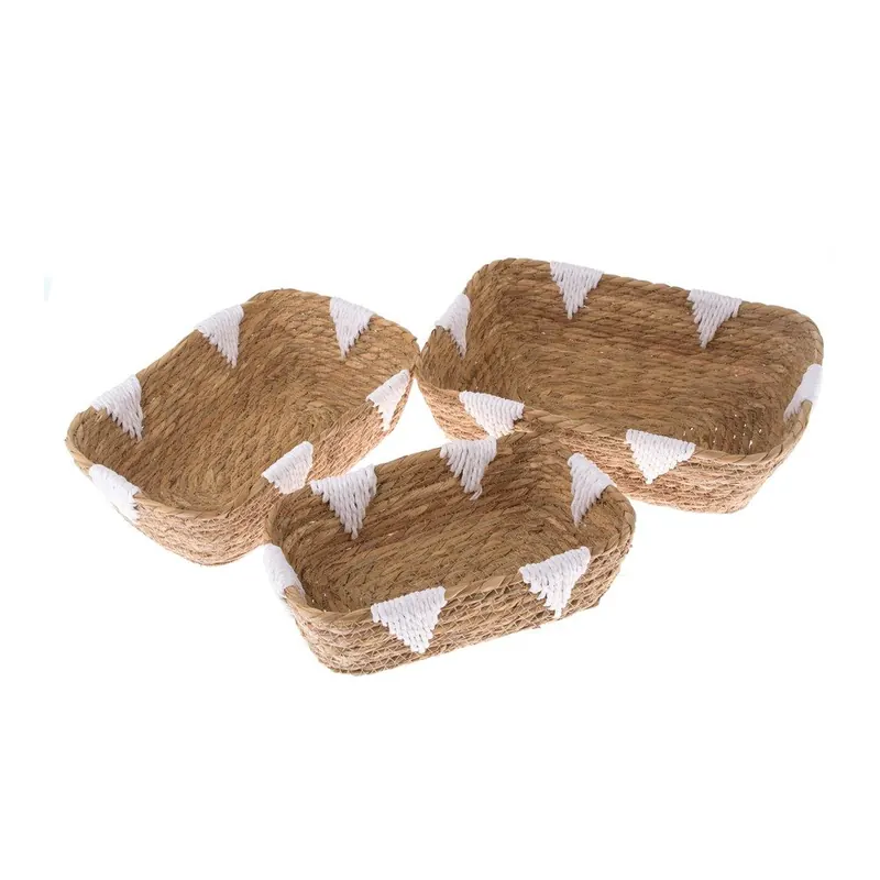 Wiklinowe koszyki zestaw 3 szt. ø 34x10 cm – Dakls