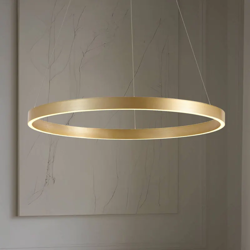 Żyrandol LED Lucande Yonam, Ø 80 cm, 1-punktowa, złota, CCT
