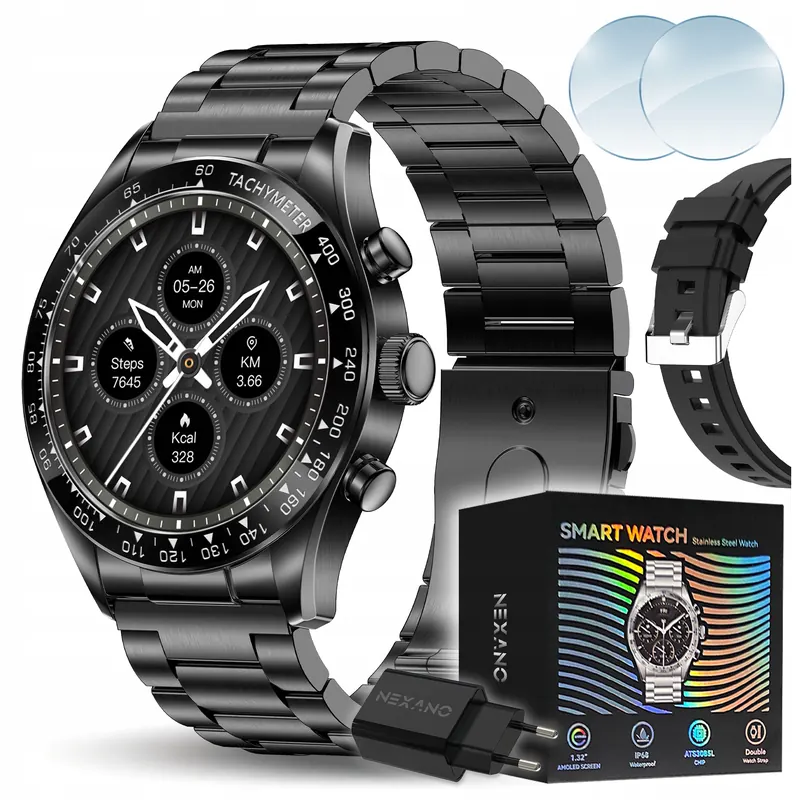Smartwatch Pánske Hodinky Smart Watch Amoled Rozhovory Menu Pl Čierny Šport