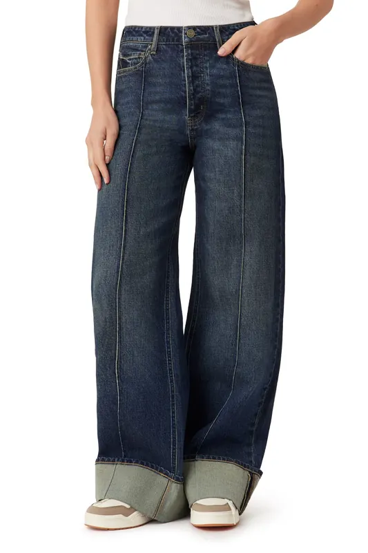 Scotch & Soda The Wave High Rise Wide Leg West Village Maat: W29 | Wijde Broeken Outlet | Dames | Blauw