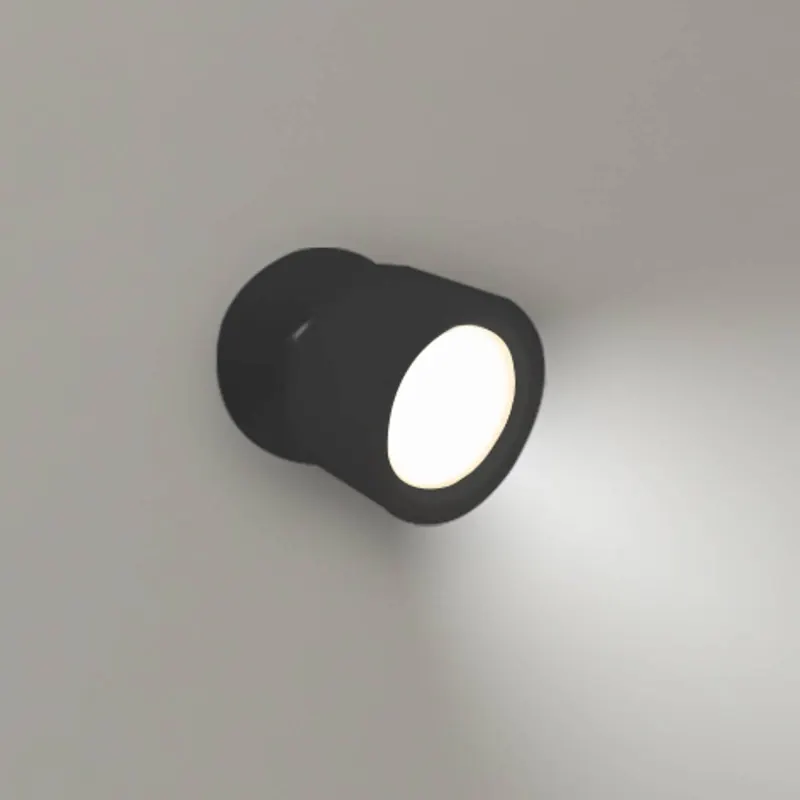 Newgarden kinkiet LED Roll 8, czarny, obrotowy