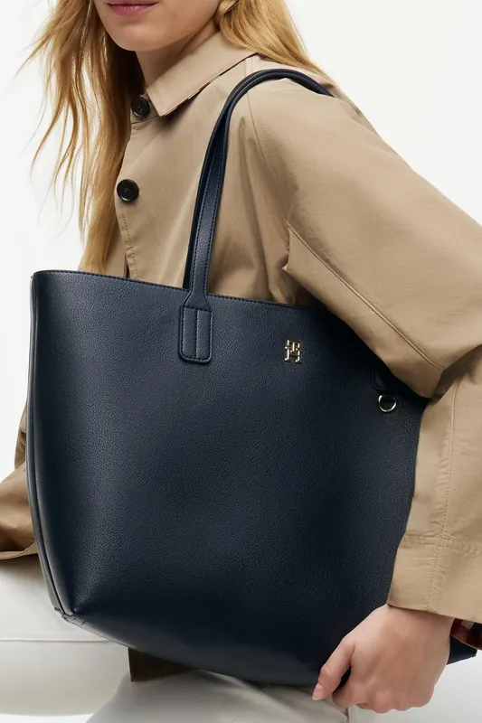 Tommy Hilfiger Th Icon Tote Space Blue Maat: OS | Handtassen Outlet | Dames | Blauw