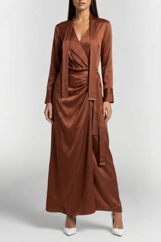 GUESS Marciano By  Linda Maxi Dress Terre Di Siena Maat: 42 | Maxi Jurken Outlet | Dames | Bruin