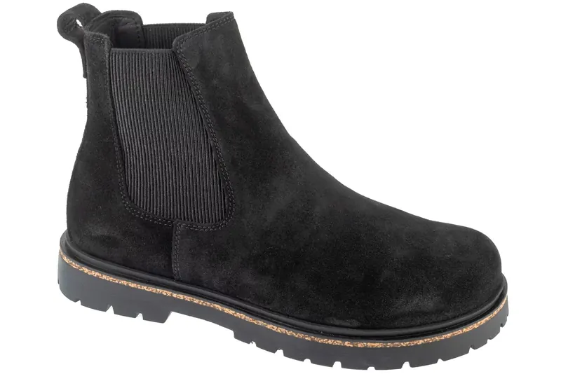 Birkenstock Highwood Slip On 1028138, Męskie, Czarne, sztyblety, skóra welurowa, rozmiar: 41